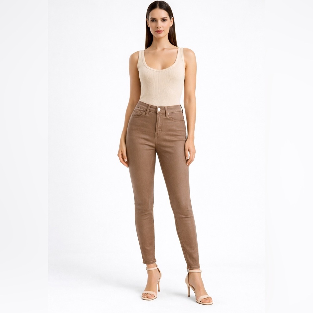 L’AGENCE Margot High-Rise Skinny Jeans – Brioche Coated | Size 25 | NWT
